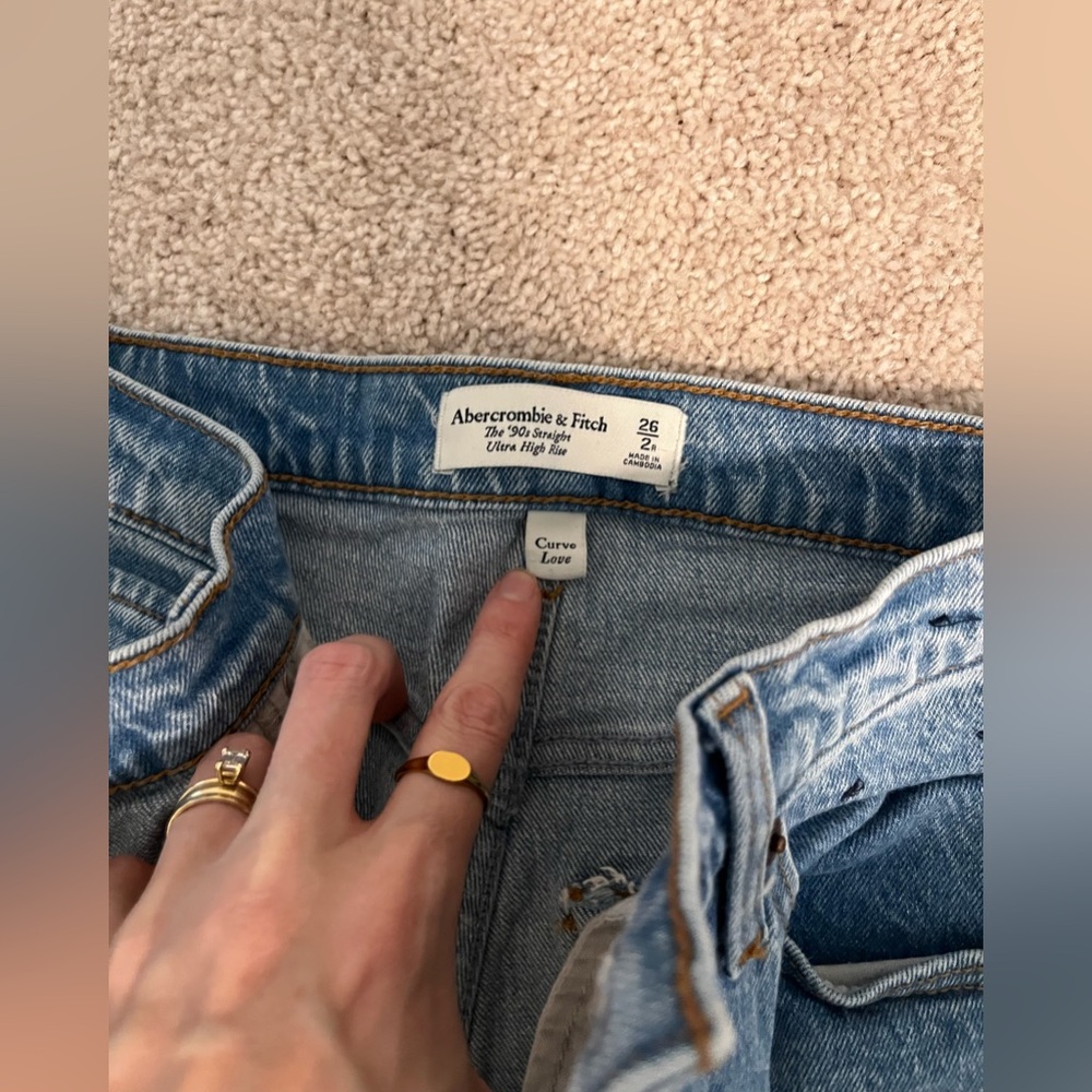Abercrombie high rise 90s straight